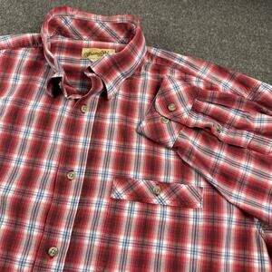 Wrangler 20X Competition Shirt Men’s Sz XL Red Plaid Button Western Cowboy *read